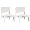 Vidaxl Vrtni stoli 2 kosa Bela 60x52,5x72 cm Masivni les borovega lesa