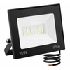 LED 20W reflektor črn flat 6500K IP66