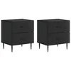 vidaXL vidaXL Nočna omarica 2 pcs Črna 43 x 34,5 x 47,5 cm Inženirski les, (5000209773)