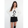 Trendyol Ecru Tie Detail Knitwear Sweater