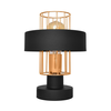 Stona lampa VOLTA 1xE27/15W/230V crna/ružičasto zlato