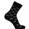Zoe Heart Logo Socks, Black - 36/38