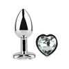 Diamond Heart Butt Plug Medium Clear