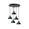 Luster na sajli HEBE 5xE27/60W/230V crni