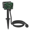 Northix Vrtna vtičnica Schuko 4-kraka 2M 3x1,5 mm2