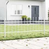 vidaXL vidaXL Vrtna ograja z ostrim vrhom, bela, 11,9x0,6 m, jeklo, (22086396)