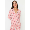 Trendyol Multicolor 100% Cotton Patterned Knitted Pajamas Set