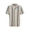 Trendyol Limited Edition Black Regular Fit Striped Textured Summer Shirt