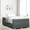vidaXL vidaXL Konstrukcija postelje z vzmetnico Temno siva 120 x 190 cm blago, (5000128041)