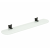 Steklena polica REBECCA, 560 x 113 mm, črna/mat steklo - Črna - 120 - Jeklo - Vijaki/lepilo - Drugo - Sapho - REBECCA - 560x65x110 mm - Polica