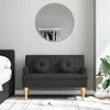 Vidaxl vidaXL Klop z blazinami črne barve 113x64,5x75,5 cm blago