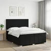vidaXL Postelja boxspring z vzmetnico Črna 200 x 200 cm Blago