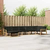 Set vanjskih sofa s jastukom 7 pcs Bijela i crna