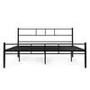 ModernHome Krevet sa metalnim ramom sa podnicom, 140x200cm, Crni