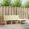 Set vanjskih sofa s jastukom 4 pcs Bijela i krem