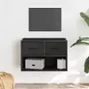 TV ormarić crni 60x31x39,5 cm konstruirano drvo i metal