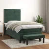 Box spring krevet s madracem tamnozeleni 100x200 cm baršunasti