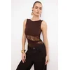 Trendyol Milla Zenski top Tprss26Bd00010, Braon