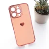 Maska Heart Frame za iPhone 15 Pro roze