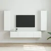 vidaXL TV stenska omara 2 pcs Svetlo Belo 30 x 31 x 100 cm