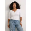 Trendyol Curve Ženska bluza Tbbss26Af00044, Krem
