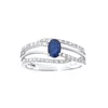 DIAMANT LETERNEL Prstan Ring aus 375 Weißgold mit Diamant mit Saphir srebrna