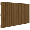 Vidaxl Stensko posteljno vzglavje medeno rjavo 108x3x60 cm borovina