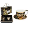 Carmani SKODELICA ZA ESPRESSO IN KROŽNIK GUSTAV KLIMT ADELA PORCELAN ZA KAVO