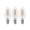 Arcchio LED žarnica z žarilno nitko E14 sveča, komplet 3, 2700 K - prozorno - Steklo