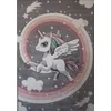 Tepih Ekol Diamond Kids 80x150cm, pastel siva/pink