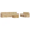 Set vanjskih sofa s jastukom 7 pcs Bijela i bež Poliester