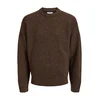JACK & JONES Pulover JJESOHO OLLIE pikčasto rjava
