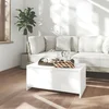 Stolić za kavu bijeli 90 x 50 x 41,5 cm od konstruiranog drva