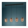 Eglo 390162 - Luster na sajli ESTANYS 4xE27/40W/230V braon