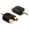 Adapter DELOCK, 3.5 mm stereo jack (M) na 2x RCA (Ž)