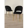 HANAH HOME Set stolica (4 komada) Pane Black Gold