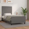 Okvir za krevet s uzglavljem sivi 90x200 cm od umjetne kože