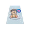 RugsX BAMBINO 43030 pralna preproga Medvedek, pilot za otroke protizdrsna - plava/smeđa 80x150 cm, (5000175774)