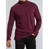 Sinsay - Basic pamučni rolka - burgundy