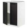 METOD Podni element s policama/2 vrata, bela/Lerhyttan crno bajcovano, 60x60 cm