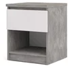 eoshop Nočna omarica Preprostost 238 beton/bela sijaj