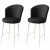 HANAH HOME Set 2 barske stolice Alte Black White