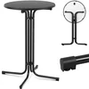 Royal Catering Okrogla, visoka, zložljiva barska miza, premer 70 cm, višina 110 cm, črna