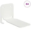 Vidaxl Ležeča polica s polico 4 szt. Bela 6 x 10,8 x 6,6 cm
