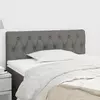 Uzglavlje tamnosivo 90x7x78/88 cm od tkanine