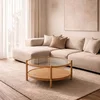 Hanah Home klub sto Monza 80, 80 cm, hrast