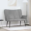 vidaXL Dvosečna zofa Svetlo siva 115 x 61 x 87 cm Žamet