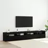 Set TV komoda S LED lampica 3 pcs Crni hrast 240 x 35 x 40 cm