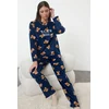 Trendyol Milla Ženski set pidžame Thmaw25Pt00125, Tamnoplavi