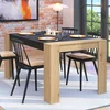 Homestyle4U Jedilna miza, 154x90,5x74,5 cm, črno-rjava